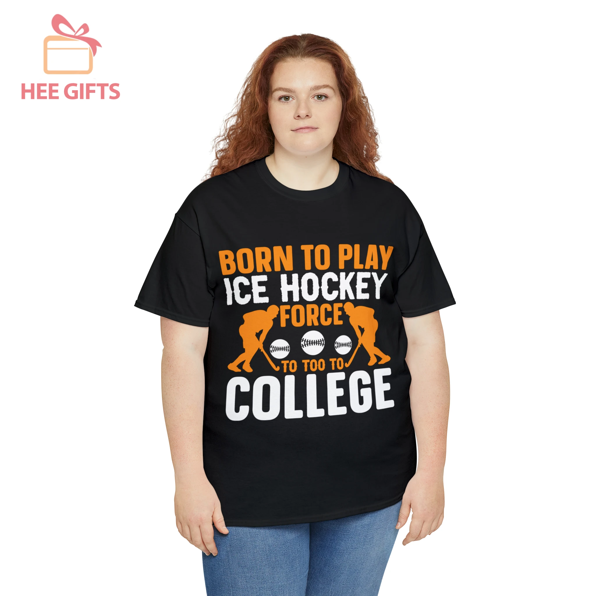 HOCT-03Born to play ice hockey Tshirt-1