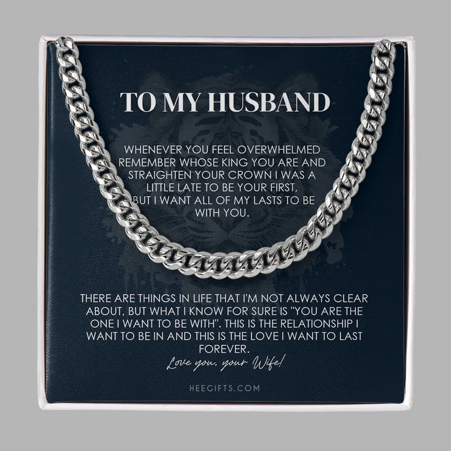 To My Husband Cuban Necklace